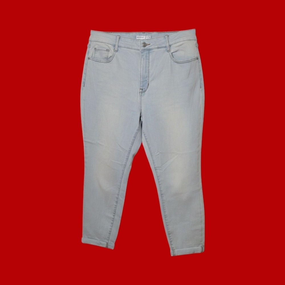 Nine West Womens High Rise Skinny Ankle Jeans Light Wash‎ Blue Size 18 NEW